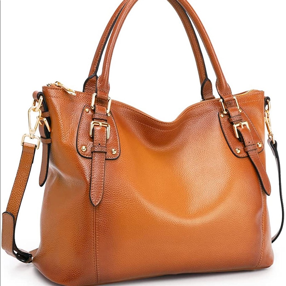 NWOT Kattee Women's Genuine Leather Handbags Shoulder Tote